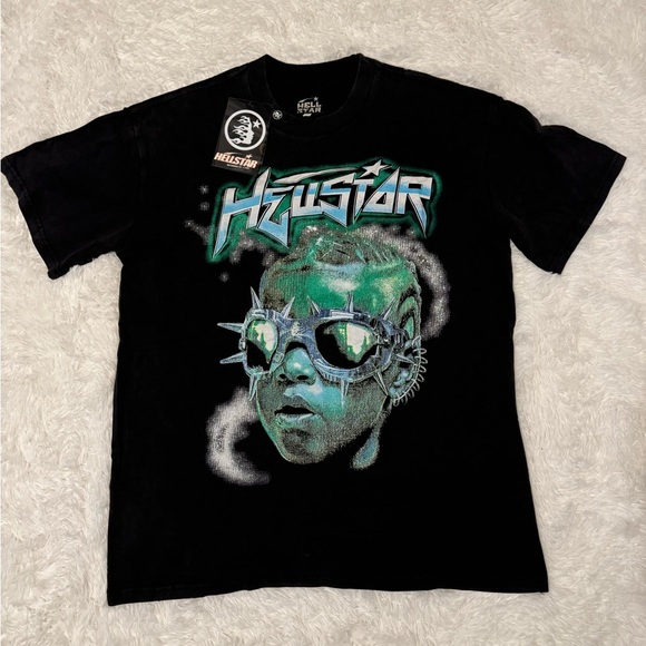 Hellstar Green Head Future is Hellstar Black T-Shirt Men’s Size Medium or Large - Picture 1 of 3